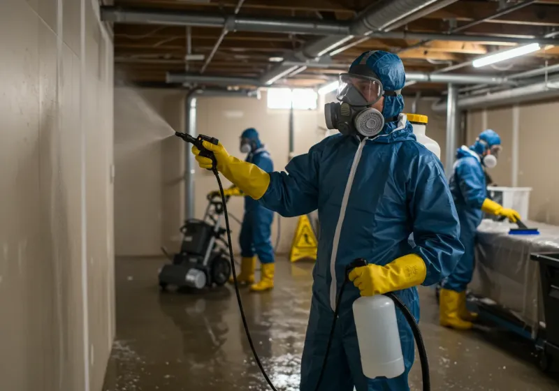 Basement Sanitization and Antimicrobial Treatment process in Isla Vista, CA