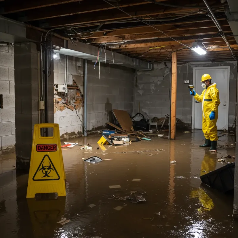 Flooded Basement Electrical Hazard in Isla Vista, CA Property